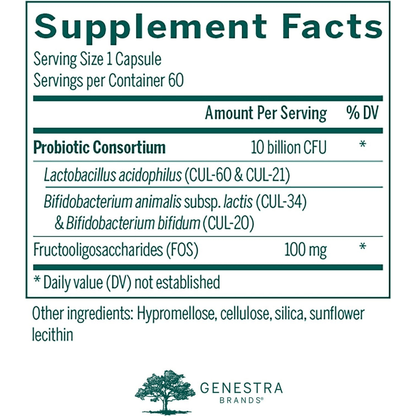 Genestra HMF Forte Probiotics supplement facts