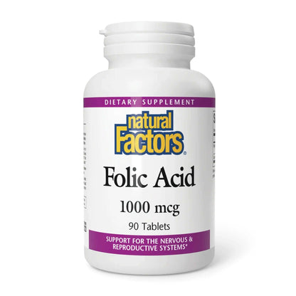 natural factors folic acid 1 mg